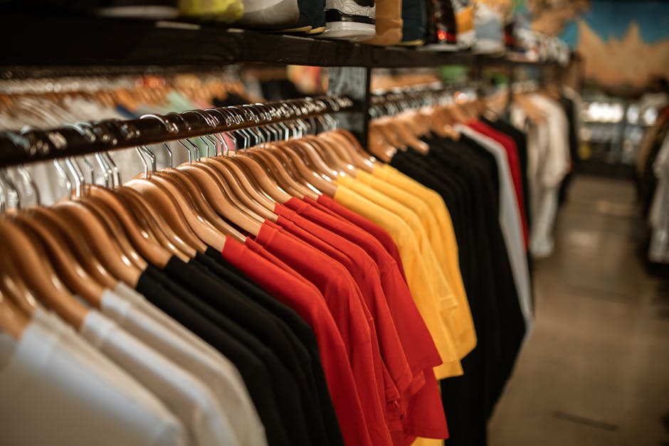 Clothes hanging neatly